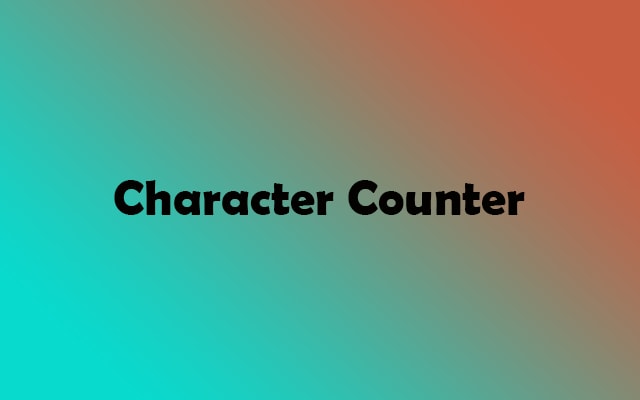 Character Counter Tool Online to Count Characters