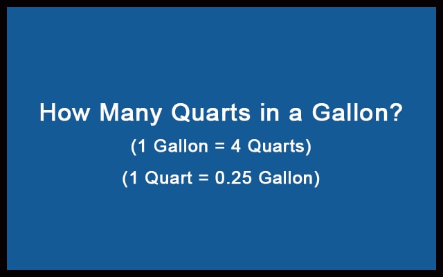 How Many Quarts in a Gallon