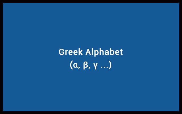 Greek Alphabet - Greek Letters with Symbols