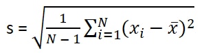 sample standard deviation