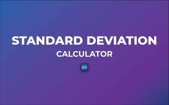 Standard Deviation Calculator with Mean Value & Variance