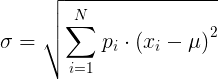 Discrete Random Variable Standard Deviation